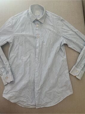 Paul Smith Blue and Navy Micro Dot Dress Shirt